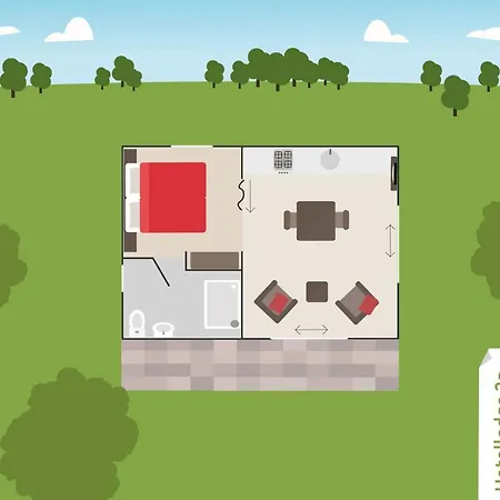 2-persoons Hotellodge Διαμέρισμα *